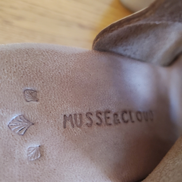 Musse & Cloud Camel Color Leather Bohemian Lace Up Platform Sandals Women's 10 - Picture 11 of 15